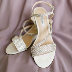 Nina Naloni Crystal Embellished Wedge Sandal